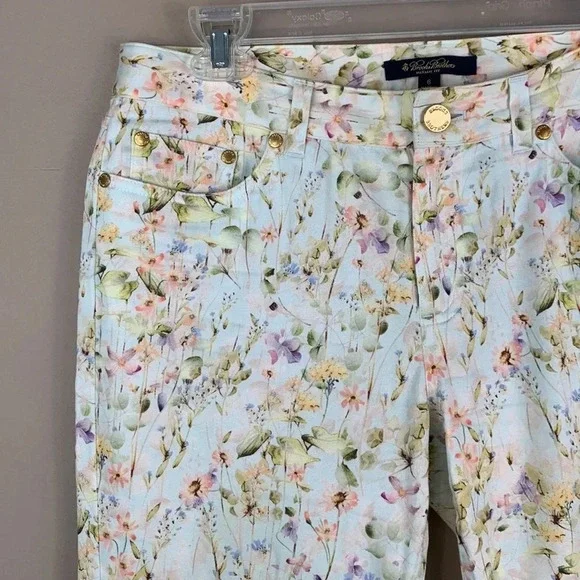 Brooks Brothers light blue floral Natalie fit pants sz 6 - Picture 6 of 8